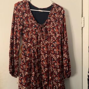 Long sleeve floral dress